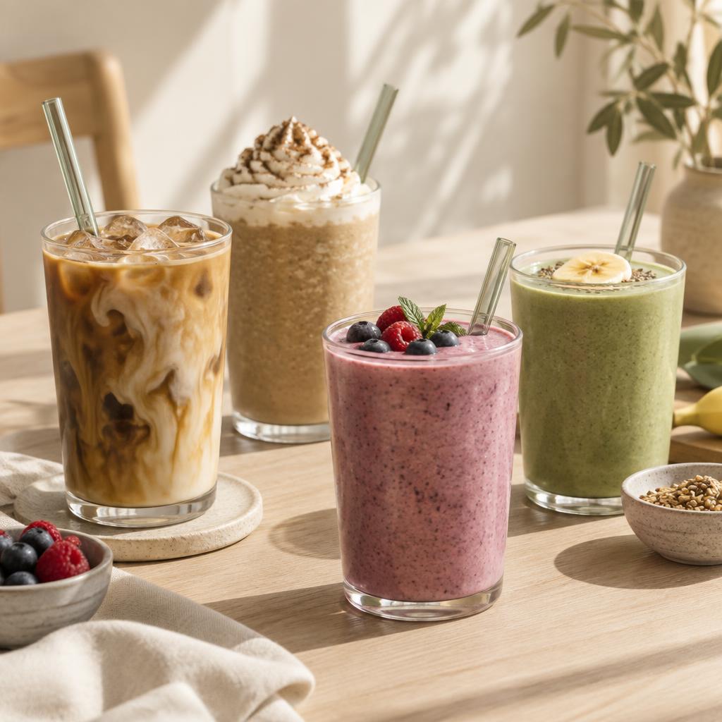 Cafés, frozens e smoothies